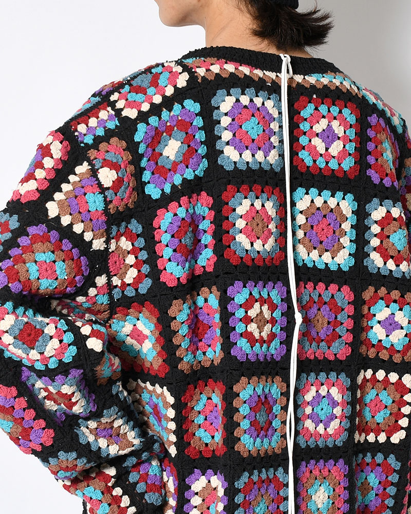 FLOWER PANEL CARDIGAN -COOL-