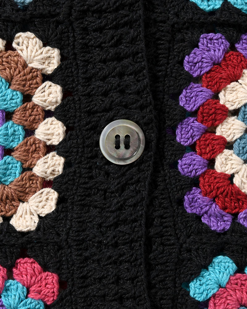 FLOWER PANEL CARDIGAN -COOL-