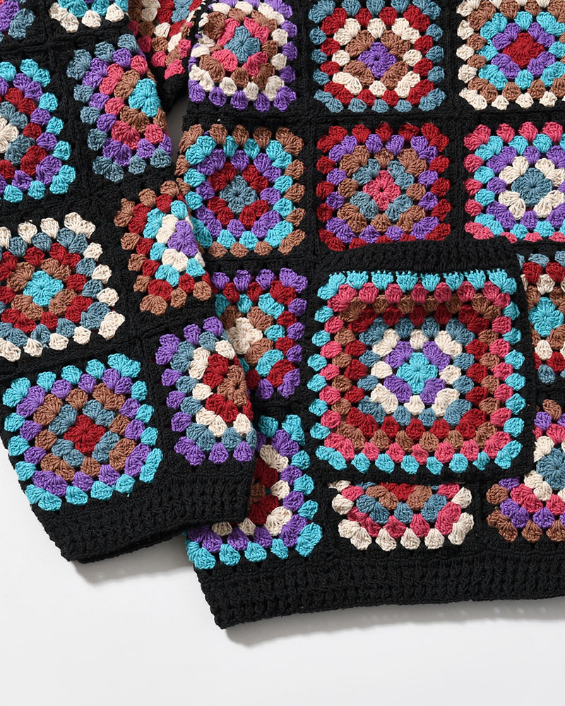 FLOWER PANEL CARDIGAN -COOL-