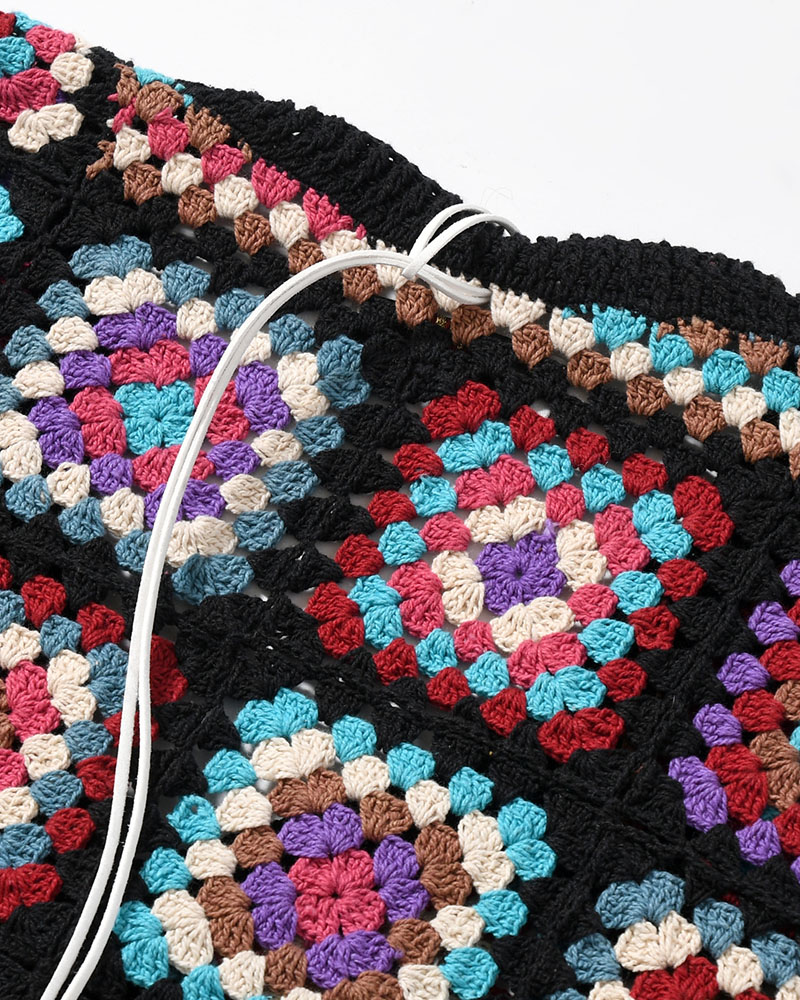 FLOWER PANEL CARDIGAN -COOL-