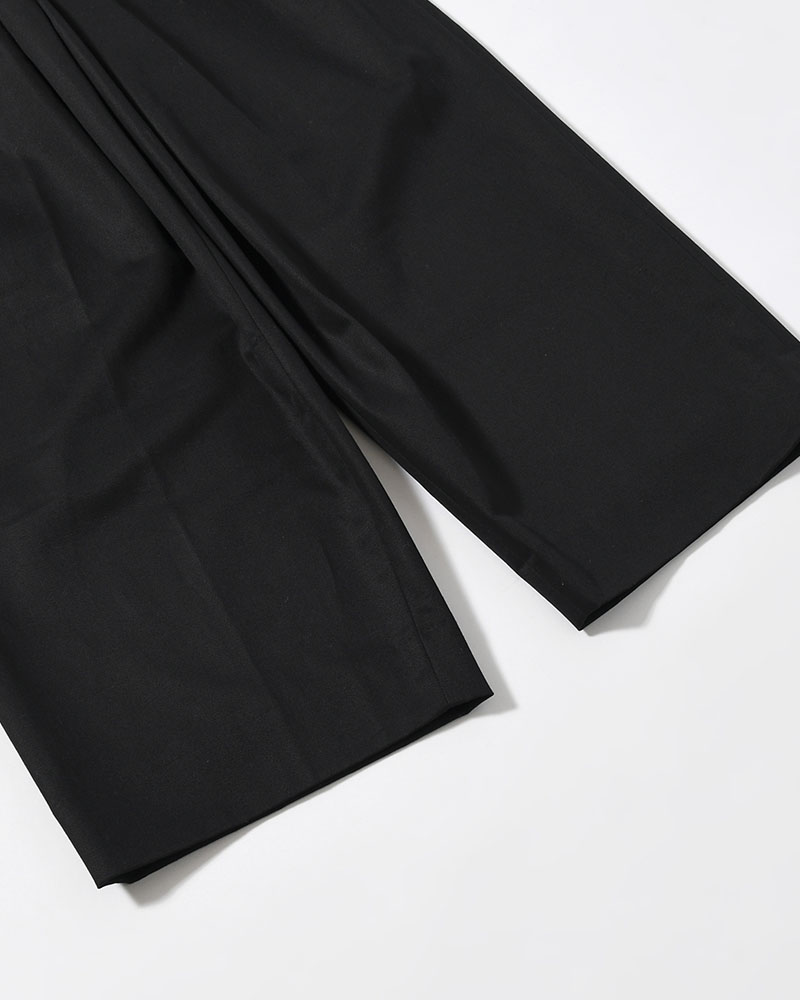 WRAP WIDE SLACKS -BLACK-