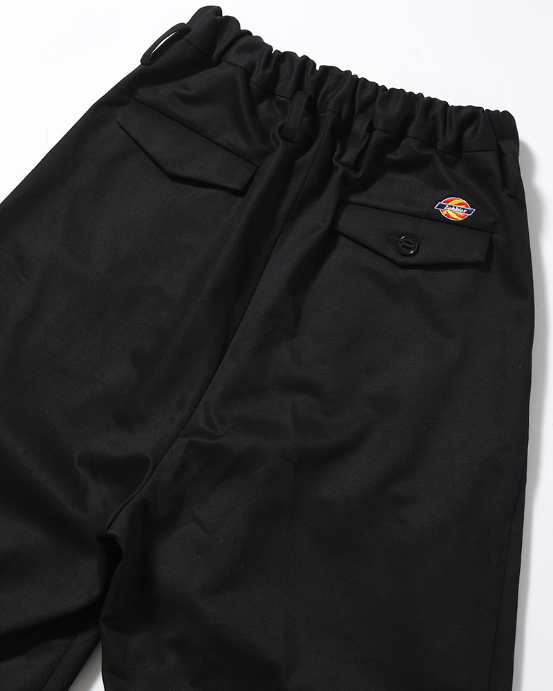 WRAP WIDE SLACKS -BLACK-