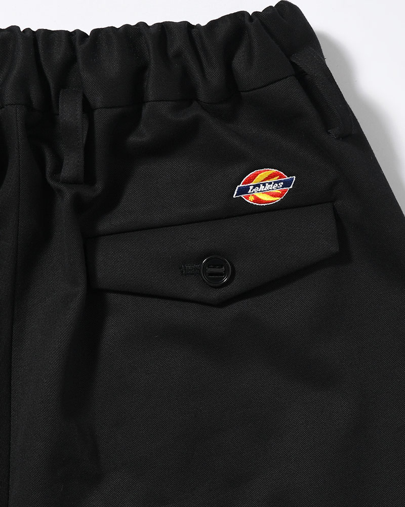 WRAP WIDE SLACKS -BLACK-