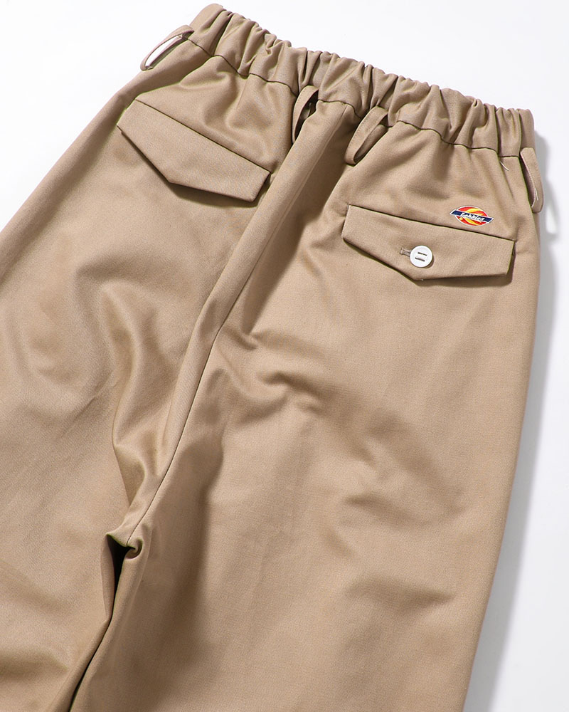 WRAP WIDE SLACKS -BEIGE-