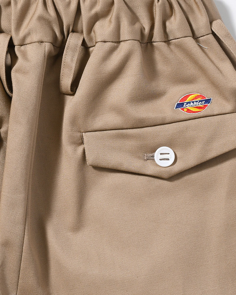 WRAP WIDE SLACKS -BEIGE-