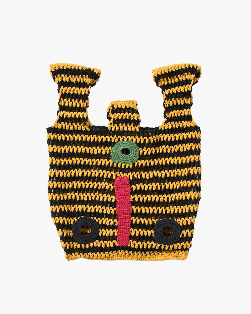 MASK TOTE BAG -BLACK MIX-