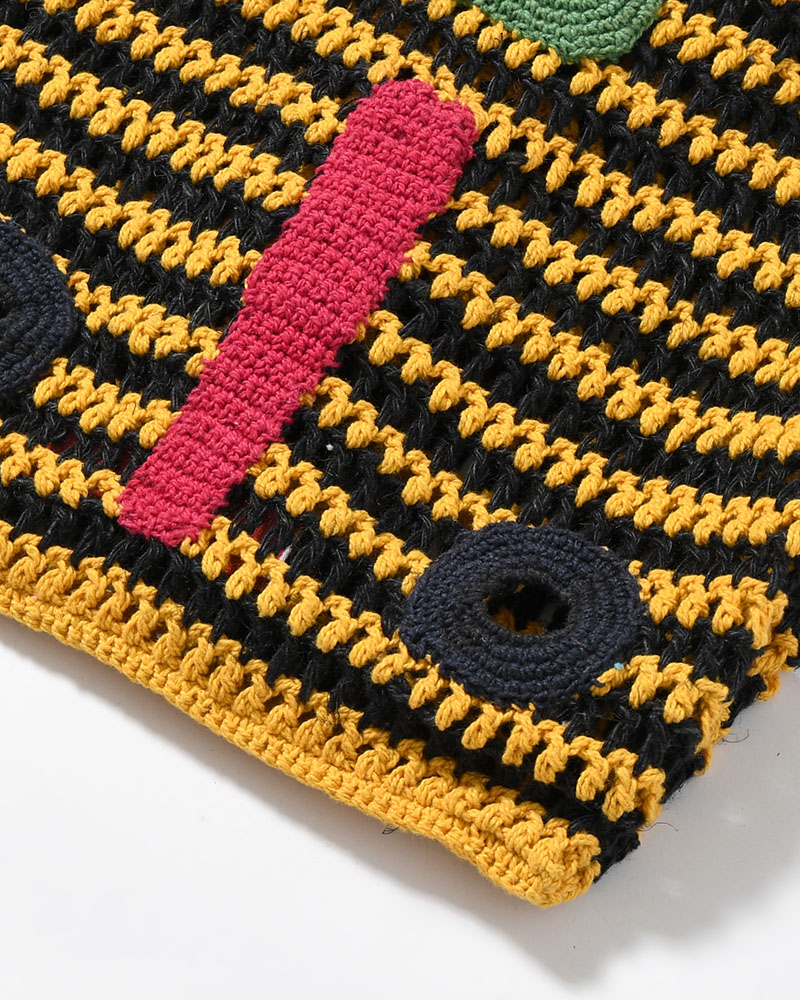 MASK TOTE BAG -BLACK MIX-