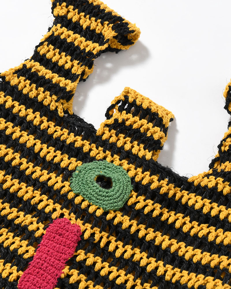 MASK TOTE BAG -BLACK MIX-