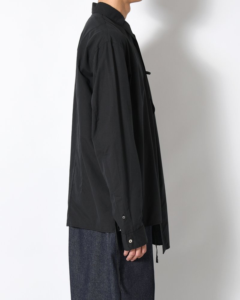 ASYMMETRY DRESS SHIRT -BLACK-