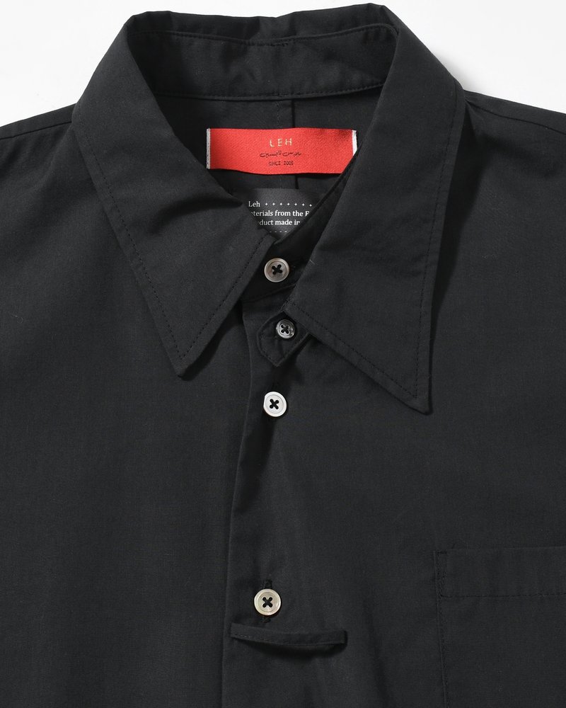 ASYMMETRY DRESS SHIRT -BLACK-