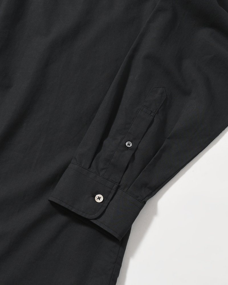 ASYMMETRY DRESS SHIRT -BLACK-