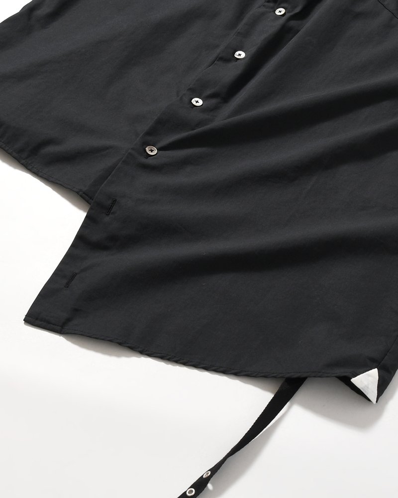ASYMMETRY DRESS SHIRT -BLACK-