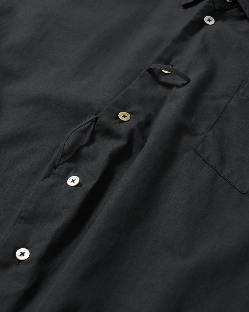 ASYMMETRY DRESS SHIRT -BLACK-