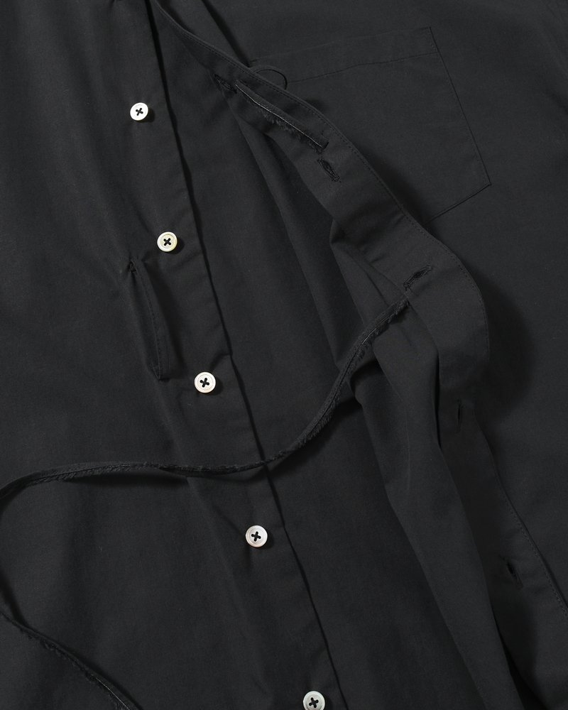 ASYMMETRY DRESS SHIRT -BLACK-