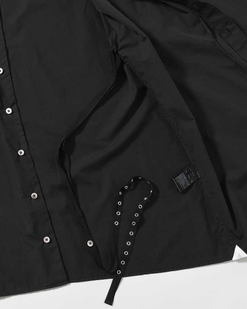 ASYMMETRY DRESS SHIRT -BLACK-