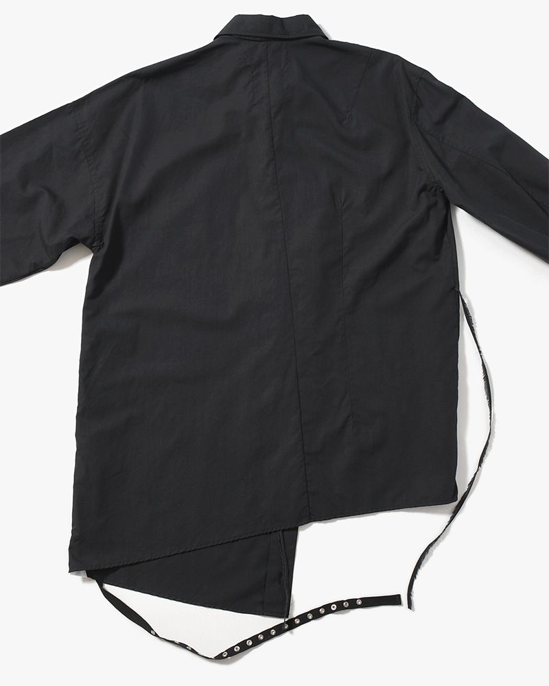 ASYMMETRY DRESS SHIRT -BLACK-