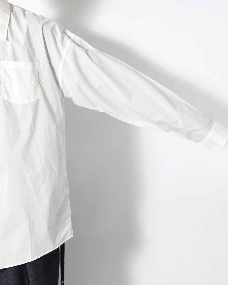 ASYMMETRY DRESS SHIRT -WHITE-
