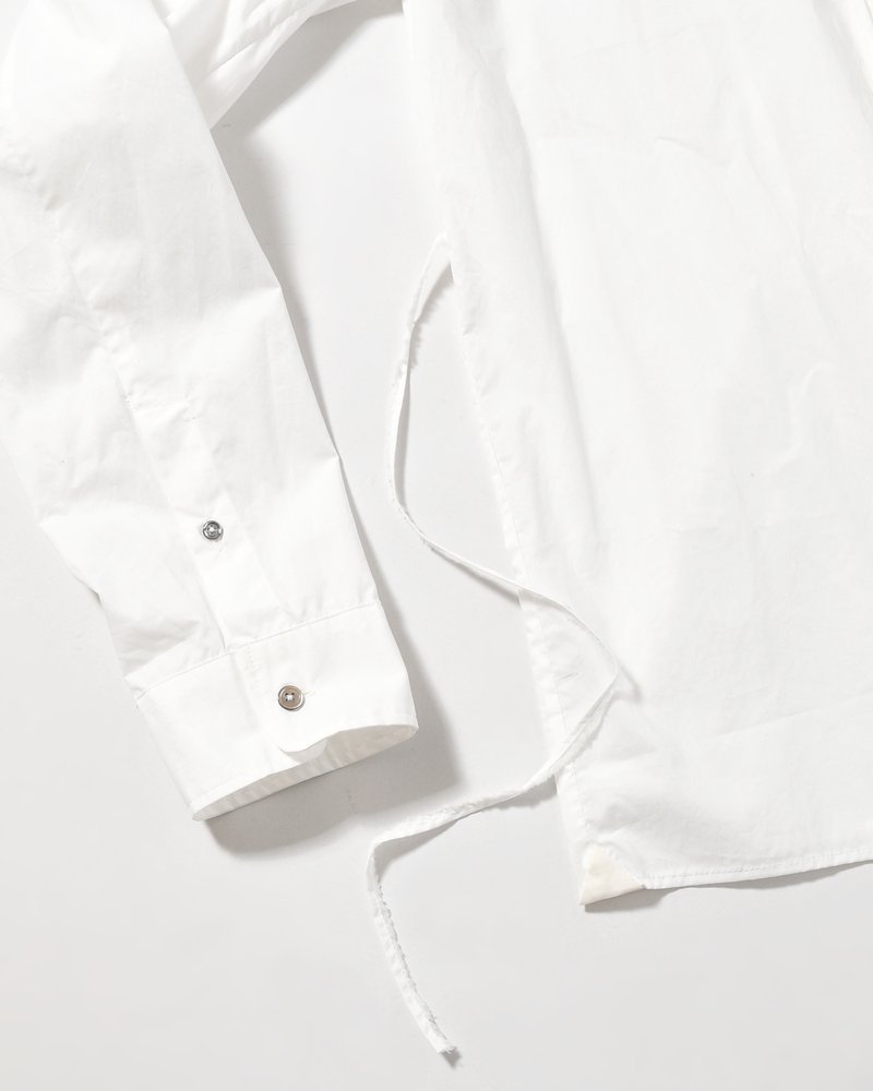 ASYMMETRY DRESS SHIRT -WHITE-