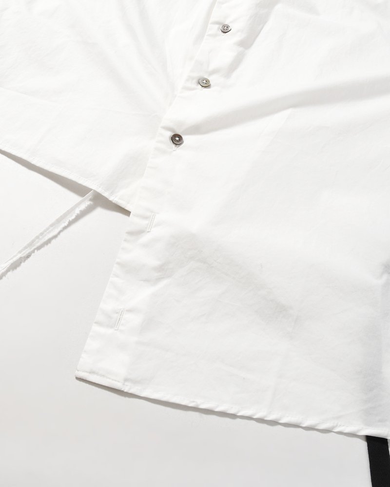ASYMMETRY DRESS SHIRT -WHITE-