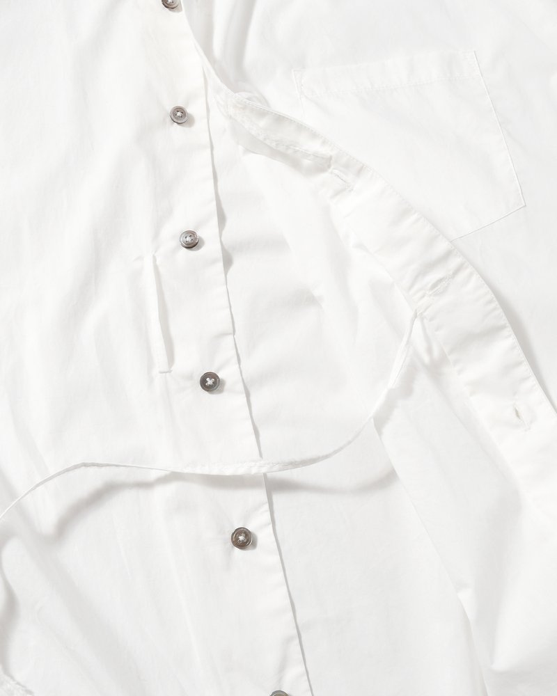 ASYMMETRY DRESS SHIRT -WHITE-