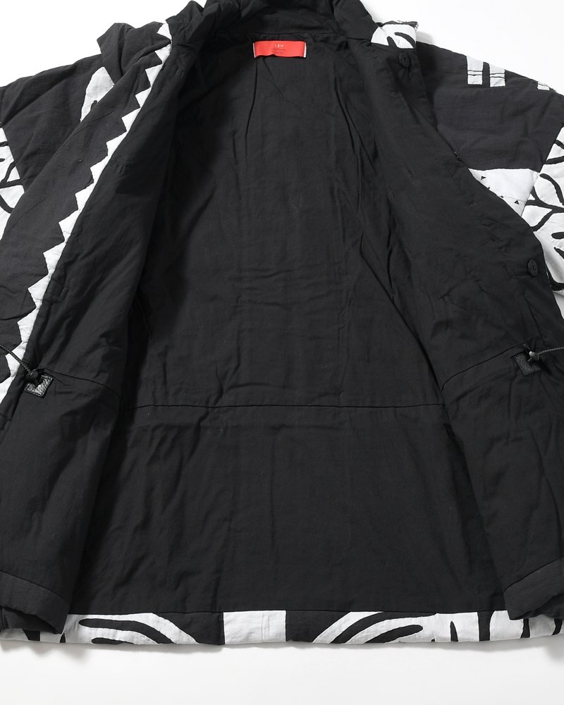 QUILTING CHINA JACKET -BLACK×WHITE-