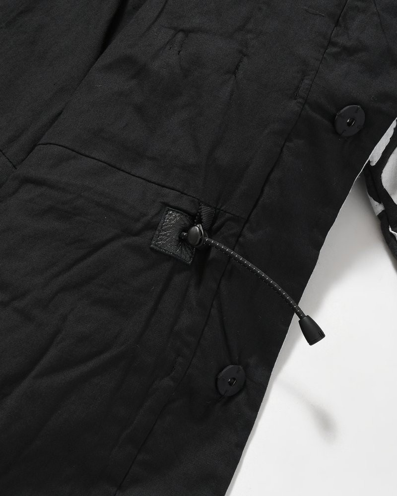 QUILTING CHINA JACKET -BLACK×WHITE-
