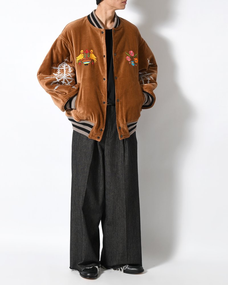 EMBROIDERY SKA REVERSIBLE BLOUSON -CAMEL×BLACK-