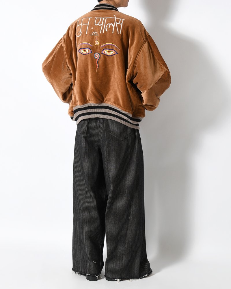 EMBROIDERY SKA REVERSIBLE BLOUSON -CAMEL×BLACK-