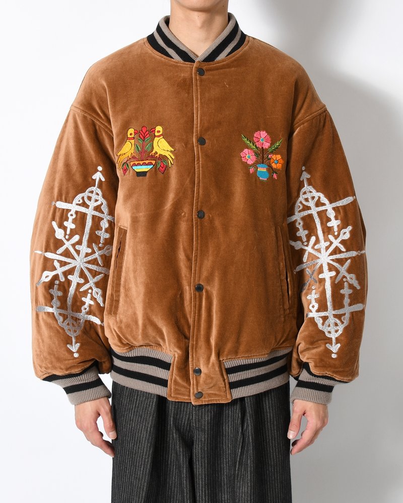 EMBROIDERY SKA REVERSIBLE BLOUSON -CAMEL×BLACK-