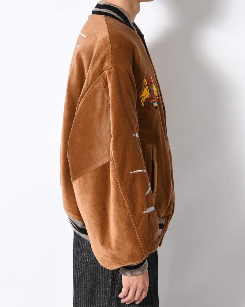 EMBROIDERY SKA REVERSIBLE BLOUSON -CAMEL×BLACK-