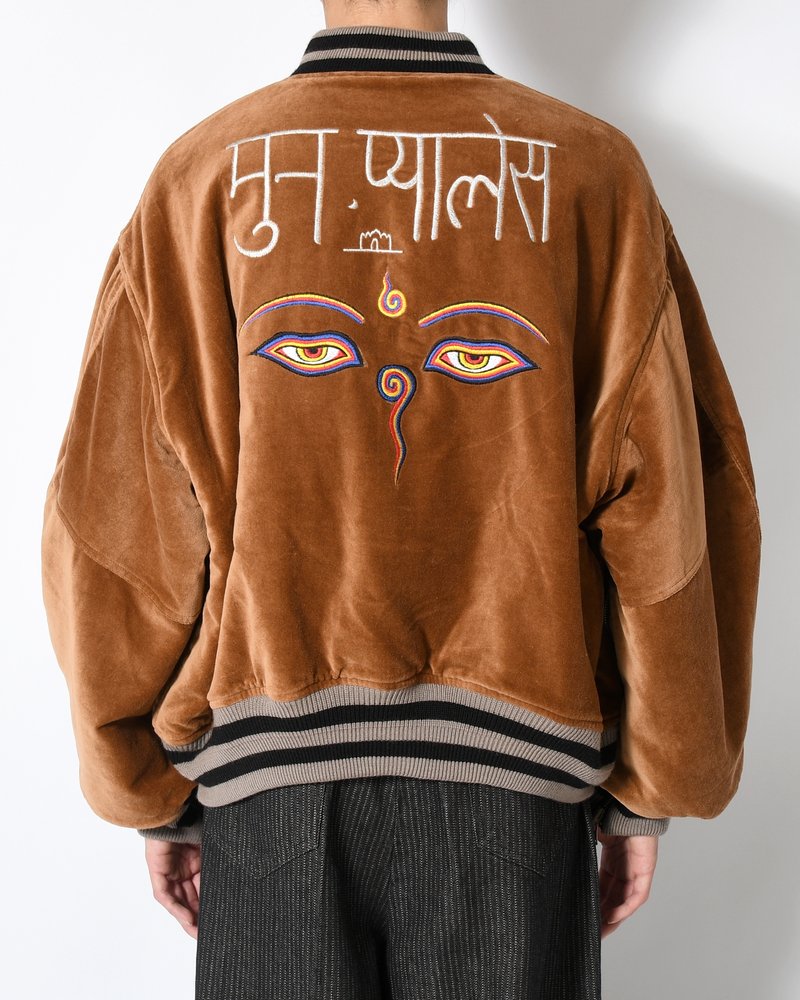 EMBROIDERY SKA REVERSIBLE BLOUSON -CAMEL×BLACK-