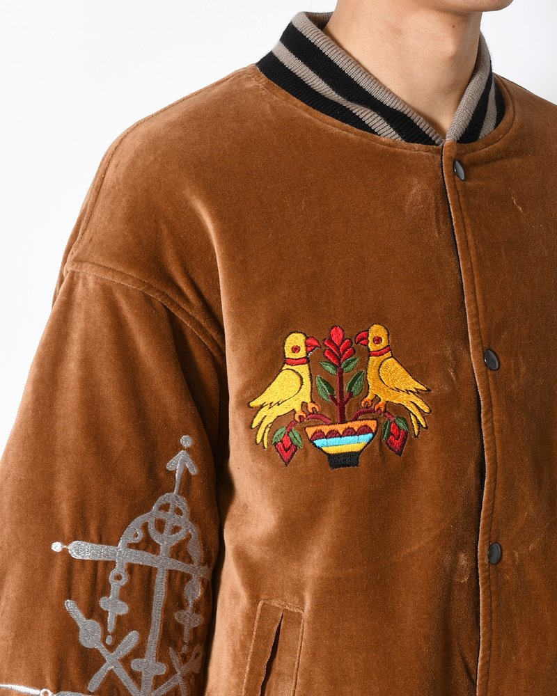 EMBROIDERY SKA REVERSIBLE BLOUSON -CAMEL×BLACK-