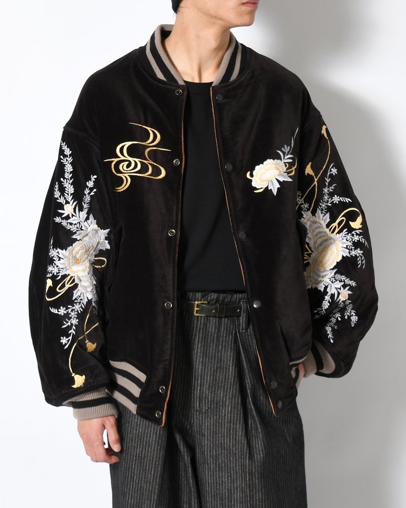 EMBROIDERY SKA REVERSIBLE BLOUSON -CAMEL×BLACK-