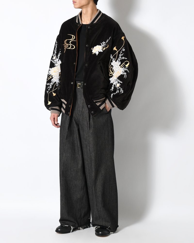 EMBROIDERY SKA REVERSIBLE BLOUSON -CAMEL×BLACK-