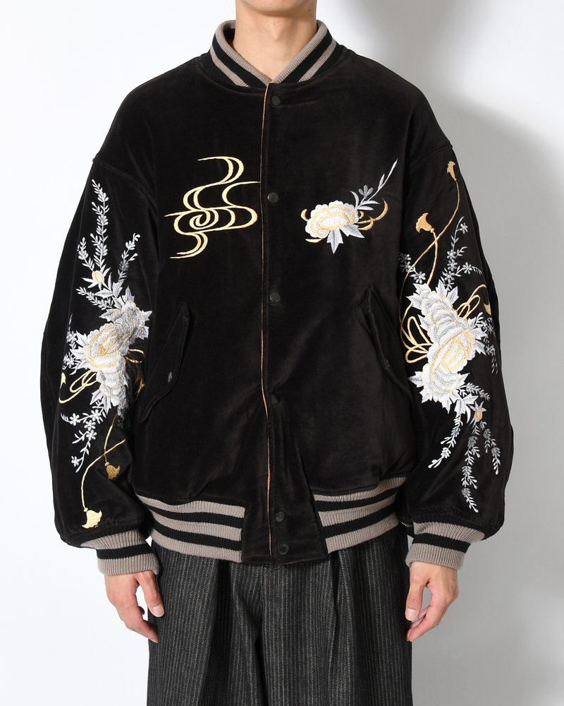 EMBROIDERY SKA REVERSIBLE BLOUSON -CAMEL×BLACK-
