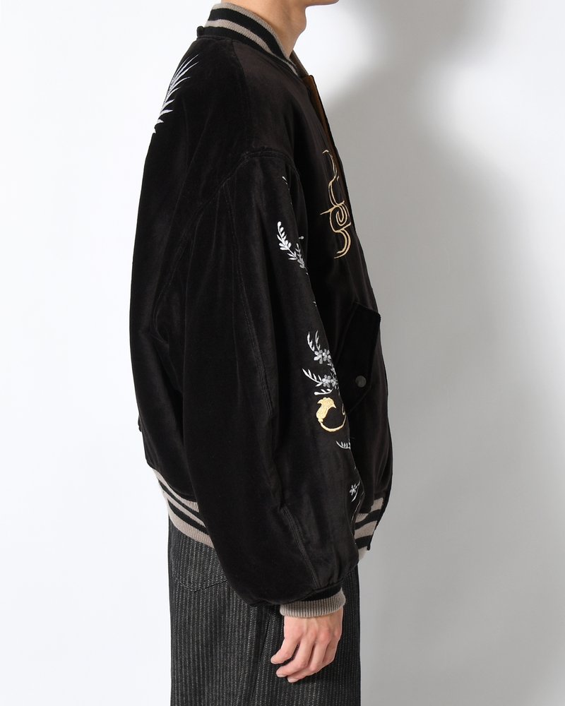 EMBROIDERY SKA REVERSIBLE BLOUSON -CAMEL×BLACK-