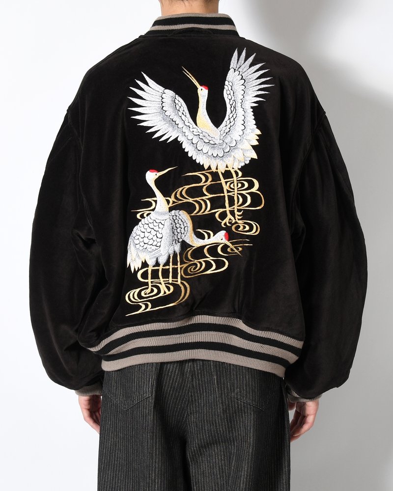 EMBROIDERY SKA REVERSIBLE BLOUSON -CAMEL×BLACK-