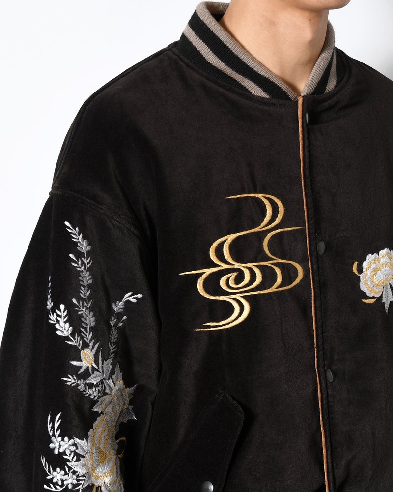 EMBROIDERY SKA REVERSIBLE BLOUSON -CAMEL×BLACK-