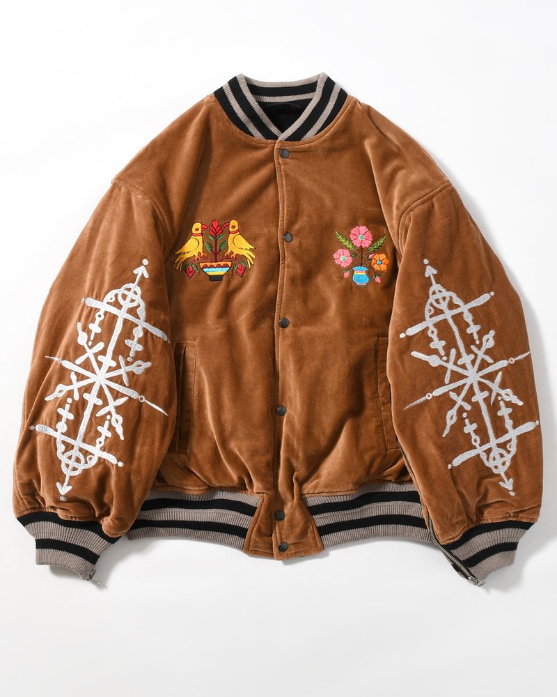 EMBROIDERY SKA REVERSIBLE BLOUSON -CAMEL×BLACK-