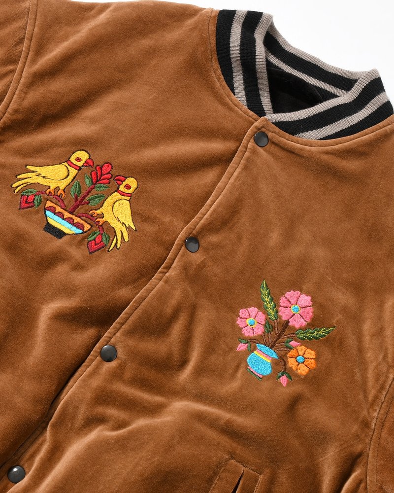 EMBROIDERY SKA REVERSIBLE BLOUSON -CAMEL×BLACK-