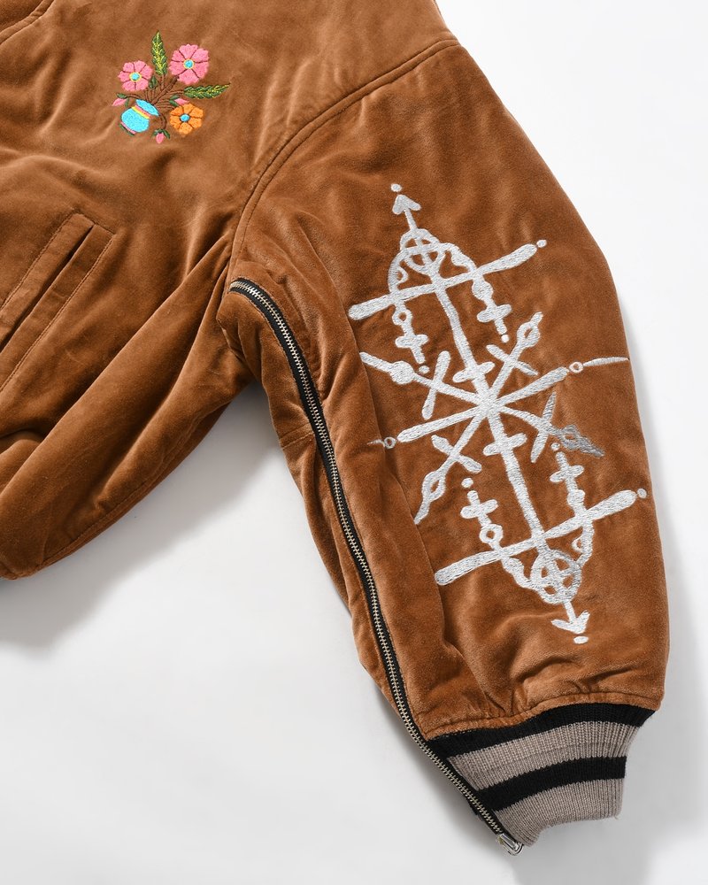 EMBROIDERY SKA REVERSIBLE BLOUSON -CAMEL×BLACK-