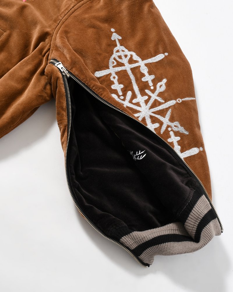 EMBROIDERY SKA REVERSIBLE BLOUSON -CAMEL×BLACK-