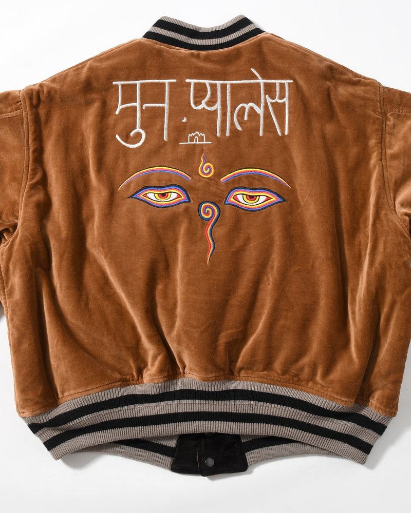 EMBROIDERY SKA REVERSIBLE BLOUSON -CAMEL×BLACK-