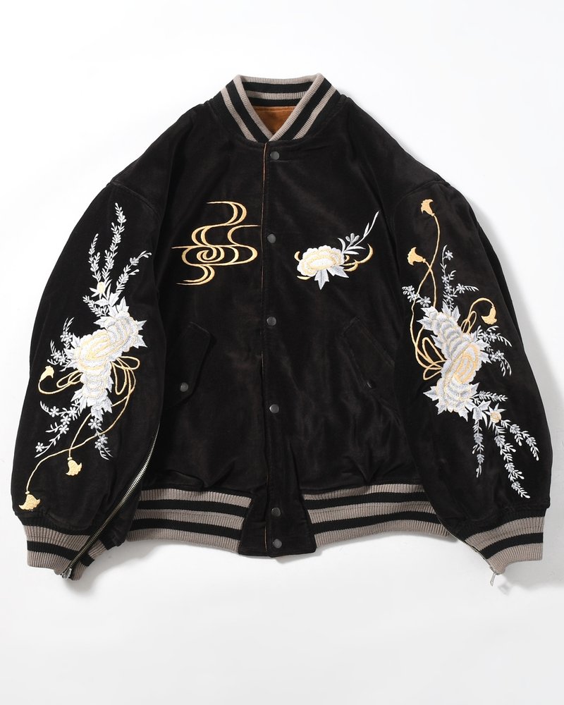 EMBROIDERY SKA REVERSIBLE BLOUSON -CAMEL×BLACK-