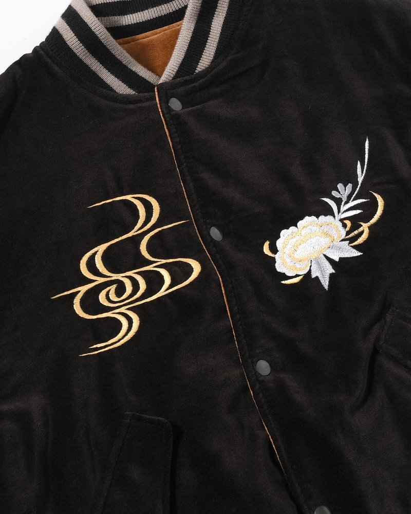 EMBROIDERY SKA REVERSIBLE BLOUSON -CAMEL×BLACK-