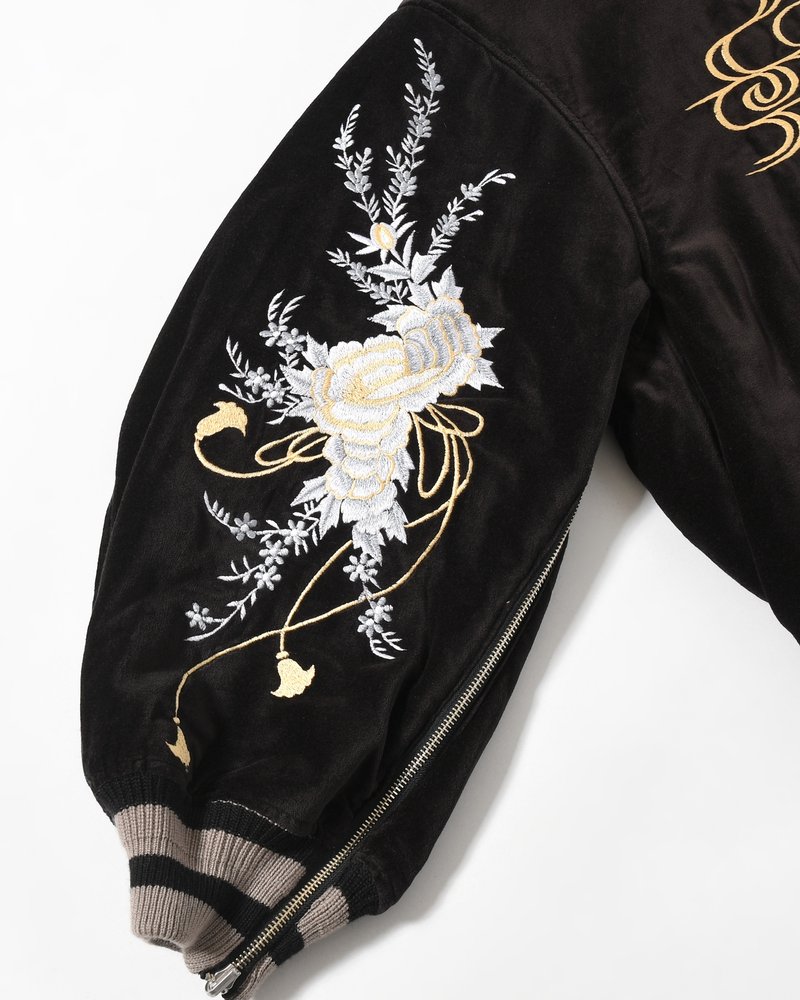 EMBROIDERY SKA REVERSIBLE BLOUSON -CAMEL×BLACK-