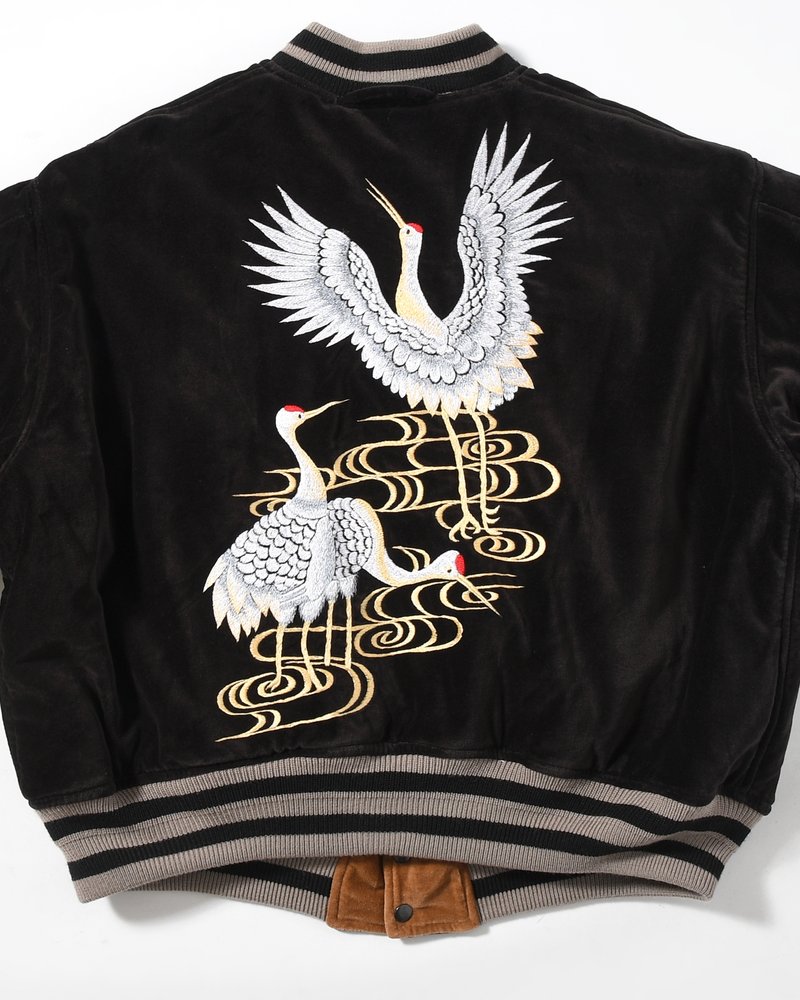 EMBROIDERY SKA REVERSIBLE BLOUSON -CAMEL×BLACK-