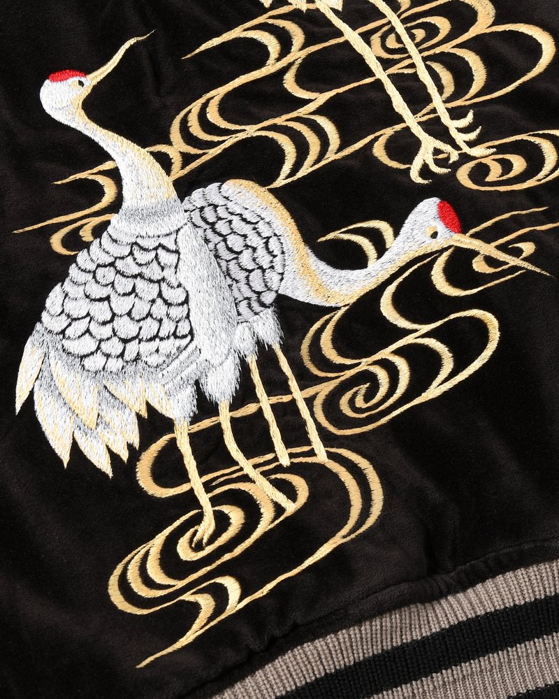EMBROIDERY SKA REVERSIBLE BLOUSON -CAMEL×BLACK-