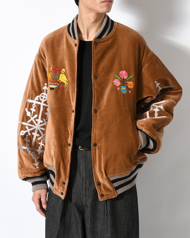 EMBROIDERY SKA REVERSIBLE BLOUSON -CAMEL×BLACK-