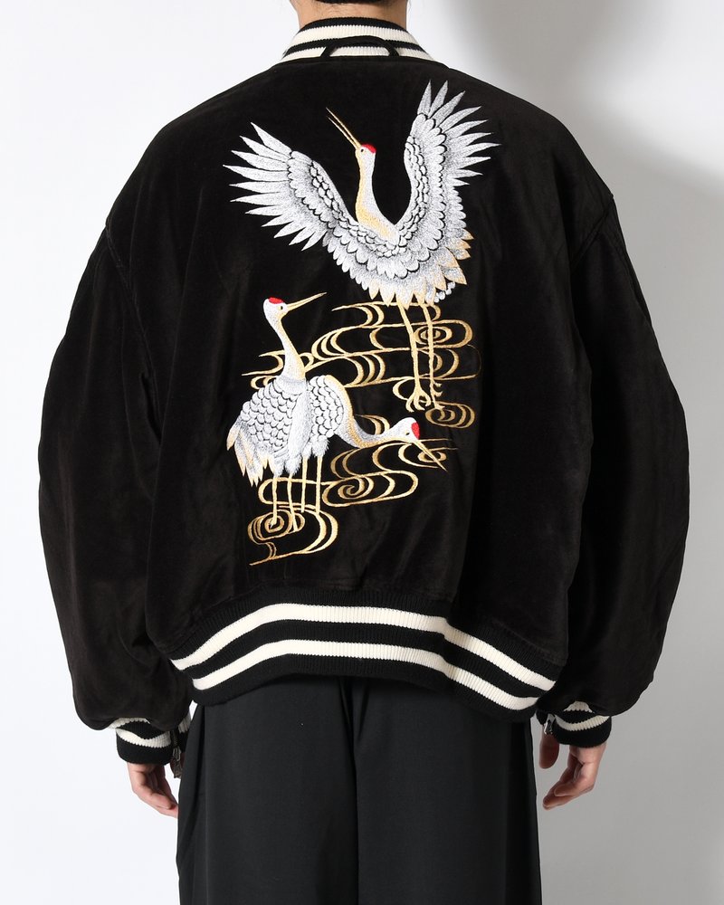 EMBROIDERY SKA REVERSIBLE BLOUSON -WINE RED×BLACK-